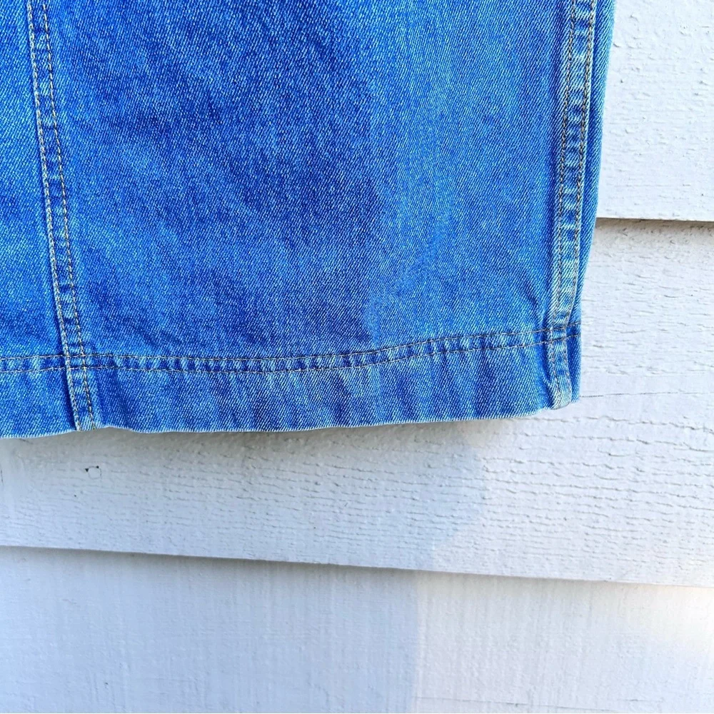 Vintage Daniel Hechter Denim Skirt 90s 100% Cotton Maxi Made in Canada Size 27